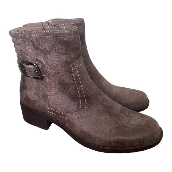 Anne Klein Sport Aklanette Gray Buckle Booties, Women's Size 6 - Picture 4 of 7